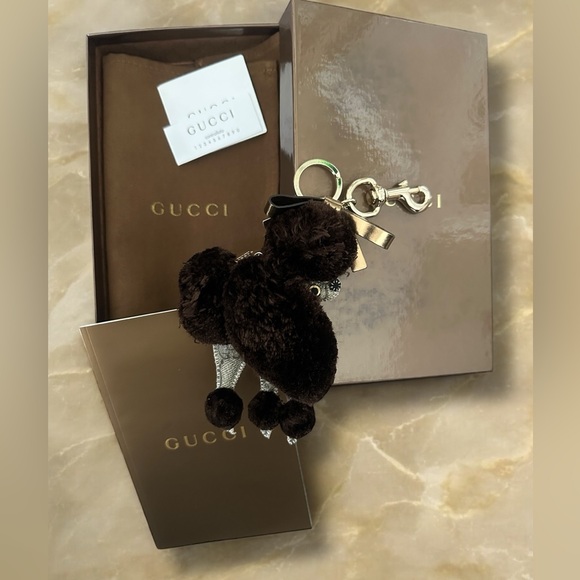 Gucci Gucciori LULU Poodle Keychain Bag charm GG Supreme w/ Box Cards & Dustbag - Picture 2 of 12